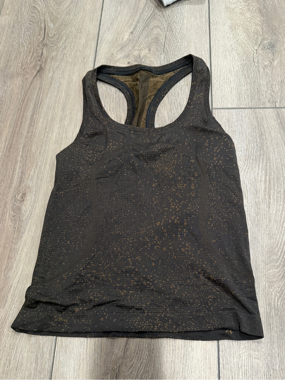 Women's Black Speckle Racerback Tank Top